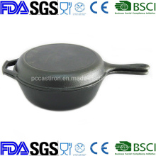 3qt Double Use Cast Iron Saucepan Combo Cooker Lid as Frypan Manufacturer From China